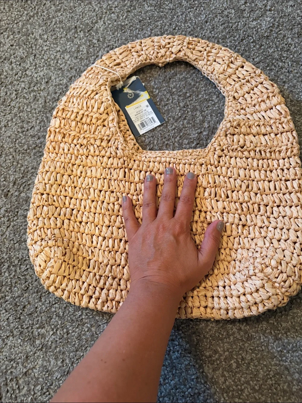 NWT Universal Threads Woven Straw Tote Bag - Natural